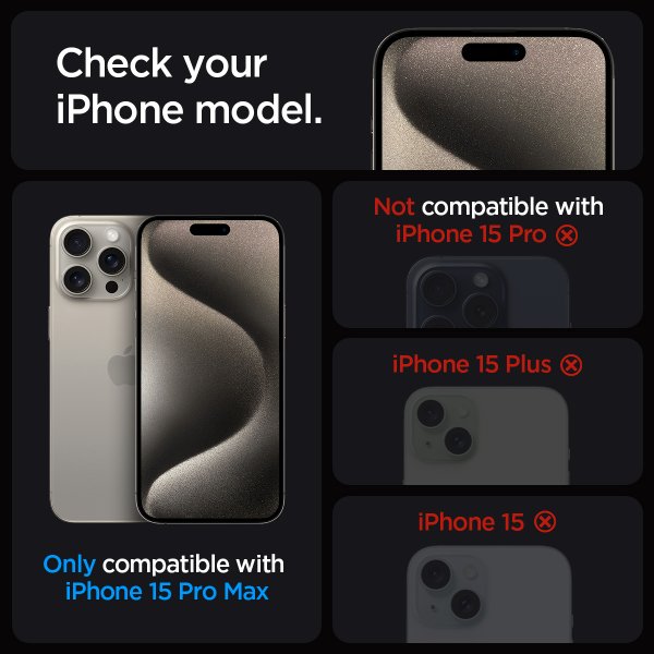 Spigen iPhone 15 Pro Max Näytönsuoja GLAS.tR EZ Fit FC Musta 2 kpl:n pakkaus