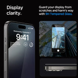 Spigen iPhone 15 Pro Max Näytönsuoja GLAS.tR EZ Fit FC Musta 2 kpl:n pakkaus