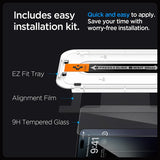 Spigen iPhone 15 Pro -näytönsuoja GLAS.tR EZ Fit FC Musta 2-pakkaus