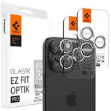 Spigen iPhone 14/15/16/17 Pro & Pro Max -kamerasuojalasi GLAS.tR EZ Fit Optik Pro 2-pakkaus, kristallinkirkas