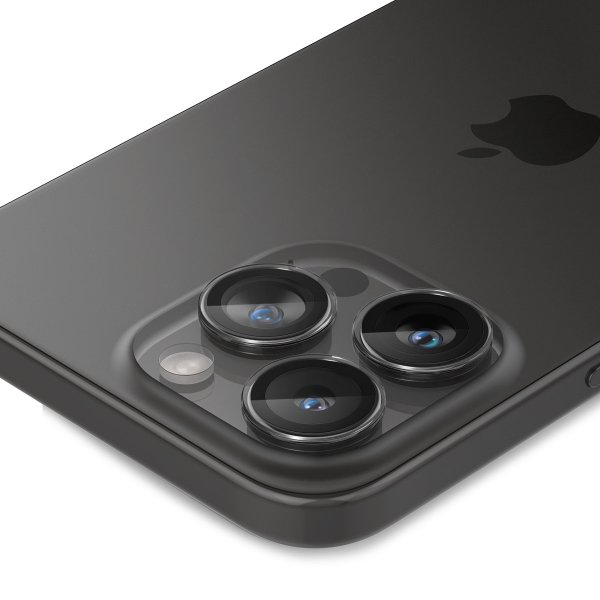Spigen iPhone 14/15/16/17 Pro & Pro Max -kamerasuojalasi GLAS.tR EZ Fit Optik Pro 2-pakkaus, kristallinkirkas