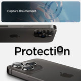 Spigen iPhone 14/15/16/17 Pro & Pro Max -kamerasuojalasi GLAS.tR EZ Fit Optik Pro 2-pakkaus, kristallinkirkas