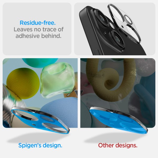 Spigen iPhone 14/15/14 Plus/15 Plus kamerasuojalasi.tR Optic Crystal Clear 2 kpl