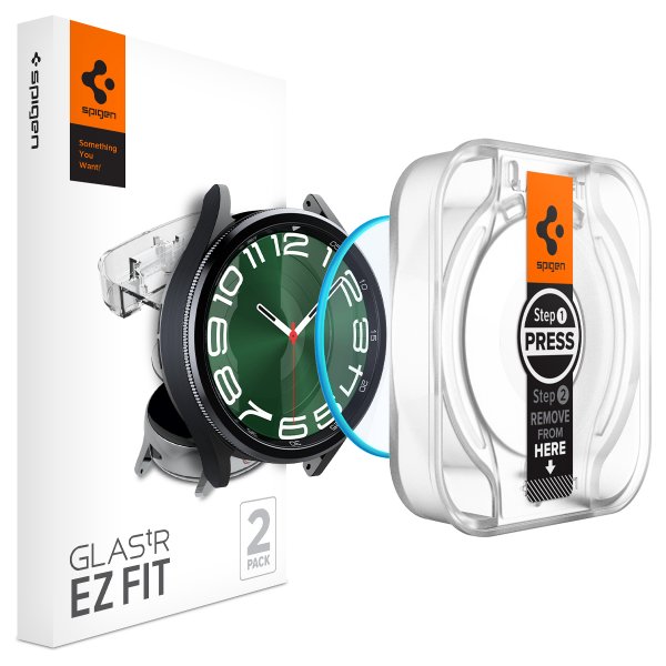 Spigen Samsung Galaxy Watch 6 Classic 47mm näytönsuoja GLAS.tR EZ Fit 2-pakkaus