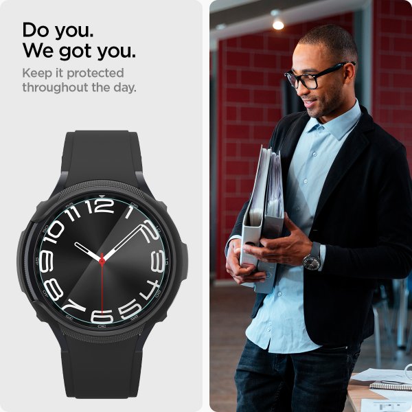 Spigen Samsung Galaxy Watch 6 Classic 43mm -näytönsuoja GLAS.tR EZ Fit 2 kpl