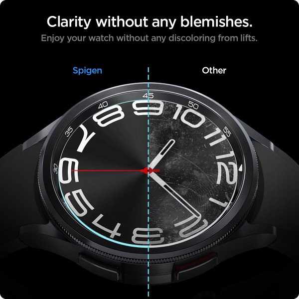 Spigen Samsung Galaxy Watch 6 Classic 43mm -näytönsuoja GLAS.tR EZ Fit 2 kpl