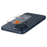 Spigen iPhone 15 Pro/iPhone 15 Pro Max kameransuoja GLAS.tR EZ Fit Optik Pro 2-pakkaus Blue Titanium