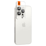 Spigen iPhone 15 Pro/iPhone 15 Pro Max kameransuoja GLAS.tR EZ Fit Optik Pro 2-pakkaus White Titanium