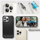 Spigen iPhone 15 Pro/iPhone 15 Pro Max kameransuoja GLAS.tR EZ Fit Optik Pro 2-pakkaus White Titanium