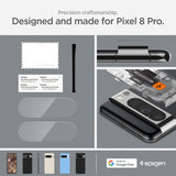 Spigen Google Pixel 8 Pro Kamerasuojalasi Glas.tR EZ Fit Optik Crystal Clear 2 kpl