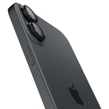 Spigen iPhone 16/iPhone 16 Plus -kameransuoja GLAS.tR EZ Fit Optik Pro, 2 kpl, musta