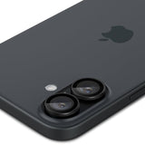 Spigen iPhone 16/iPhone 16 Plus -kameransuoja GLAS.tR EZ Fit Optik Pro, 2 kpl, musta