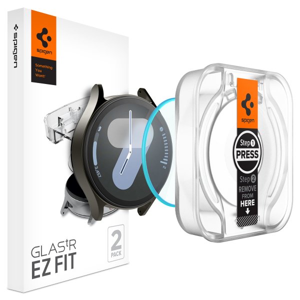 Spigen Samsung Galaxy Watch 7 44mm Näytönsuoja GLAS.tR EZ Fit 2 kpl