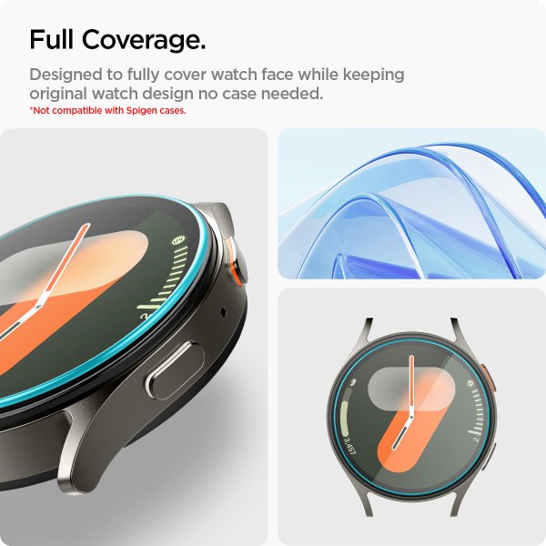 Spigen Samsung Galaxy Watch 7 40mm Näytönsuoja GLAS.tR EZ Fit 2 kpl
