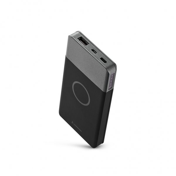 Usbepower AIR Wireless Langaton varavirtalähde 5000 mAh, tummanhopea