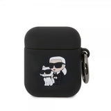 Karl Lagerfeld AirPods 1/2 Kuori 3D Logo Musta