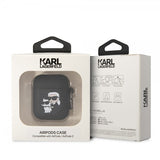 Karl Lagerfeld AirPods 1/2 Kuori 3D Logo Musta
