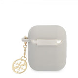 Guess AirPods 1/2 Kuoret Classic Logo 4G Charm Harmaa