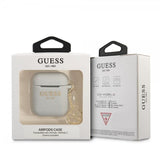 Guess AirPods 1/2 Kuoret Classic Logo 4G Charm Harmaa