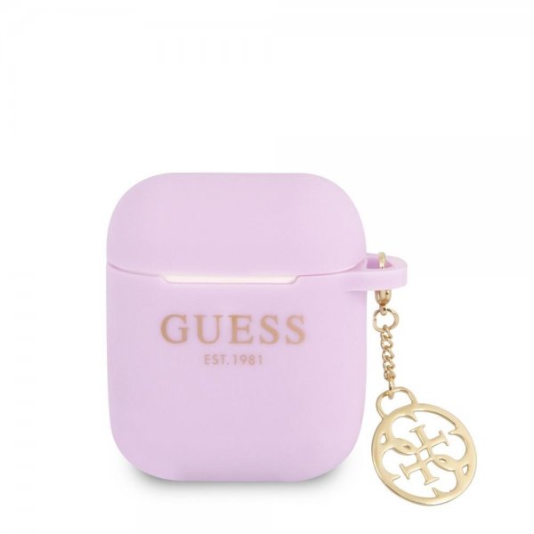 Guess AirPods 1/2 Kuoret Classic Logo 4G Charm Violetti
