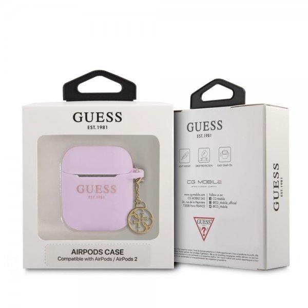 Guess AirPods 1/2 Kuoret Classic Logo 4G Charm Violetti