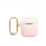 Guess AirPods 1/2 Kuori Printed Stripe & Gold Hook Pink