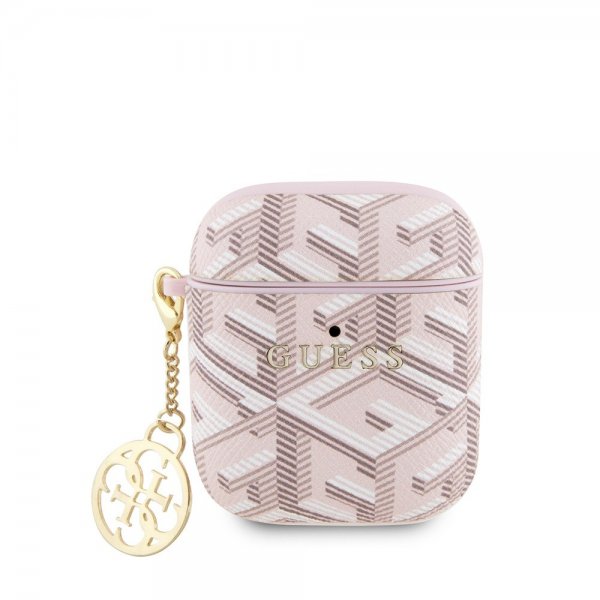 Guess AirPods 1/2 Kuori G Cube Pinkki