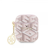 Guess AirPods 1/2 Kuori G Cube Pinkki