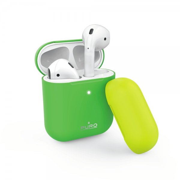 Puro AirPods 1/2 Kuoret Icon Vihreä