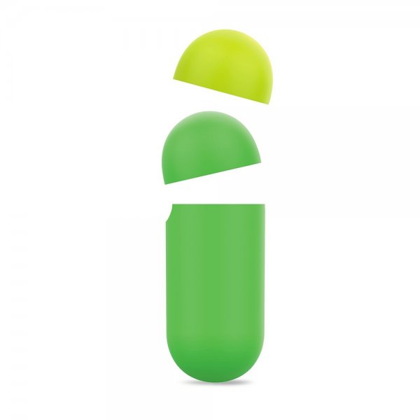 Puro AirPods 1/2 Kuoret Icon Vihreä