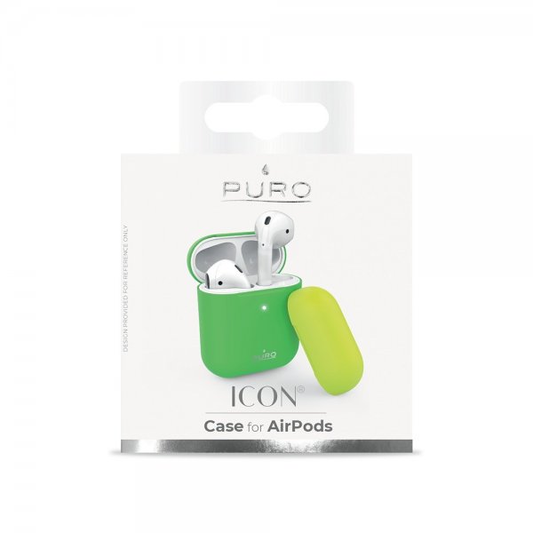 Puro AirPods 1/2 Kuoret Icon Vihreä