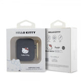 Hello Kitty AirPods 1/2 Kuoret Liquid Silikoni Musta
