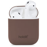 holdit AirPods (1/2) Kuori silikoni Nygård Dark Brown