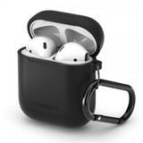 Spigen AirPods 1/2 Silicone Case - suojakuori, musta