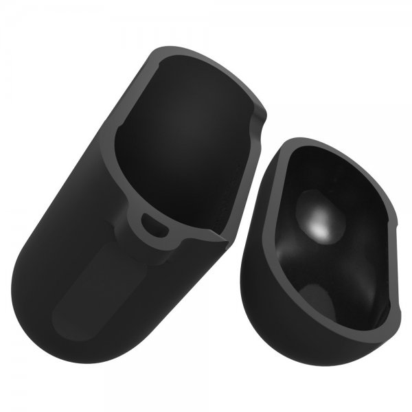 Spigen AirPods 1/2 Silicone Case - suojakuori, musta