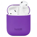holdit AirPods 1/2 Kuoret Silikoni Bright Purple