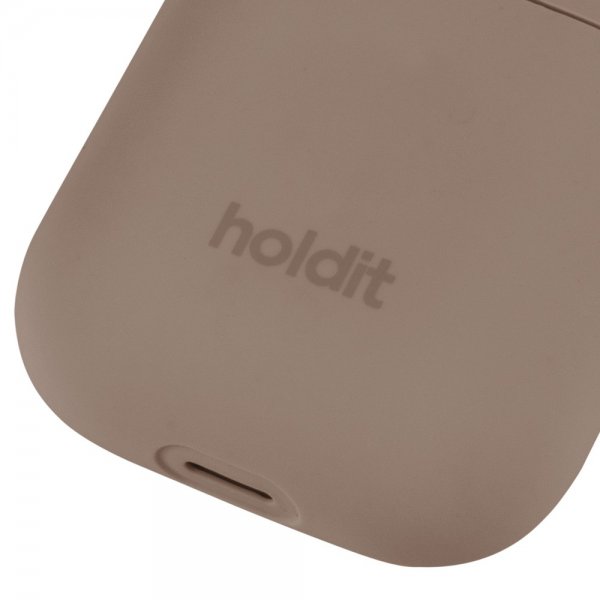 holdit AirPods 1/2 Silikonikuori Mocha Brown
