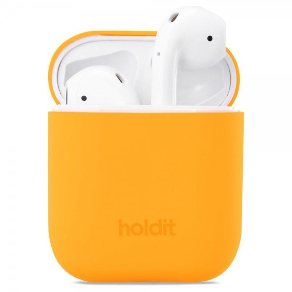 holdit AirPods 1/2 Silikonikuori Orange Juice