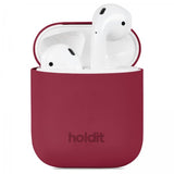 holdit AirPods 1/2 Kuoret Silikoni Red Velvet