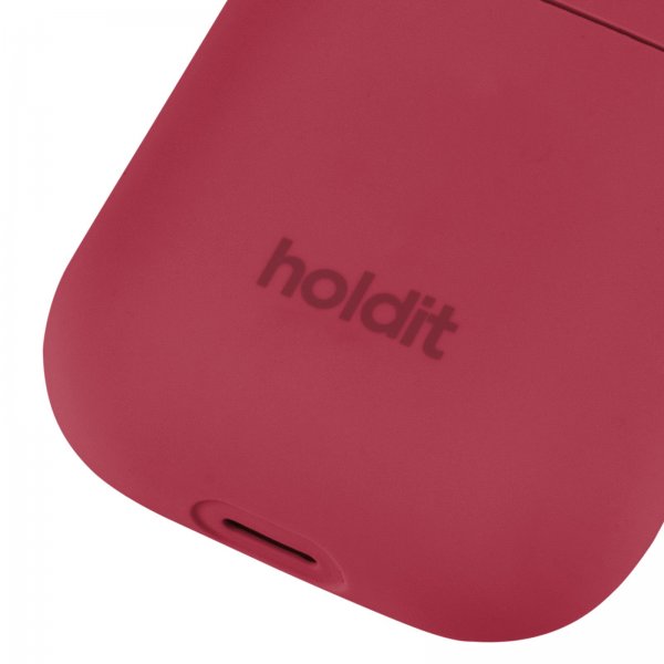 holdit AirPods 1/2 Kuoret Silikoni Red Velvet