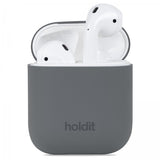 holdit AirPods 1/2 Silikonikuori Space Gray