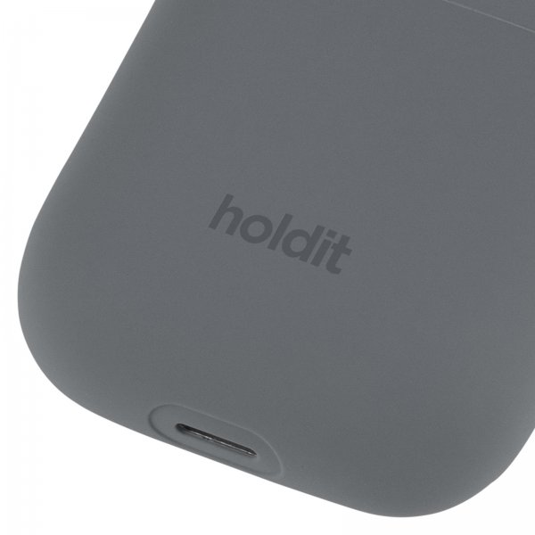 holdit AirPods 1/2 Silikonikuori Space Gray