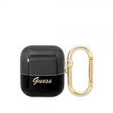 Guess AirPods 1/2 Kuori Läpikuultava Musta