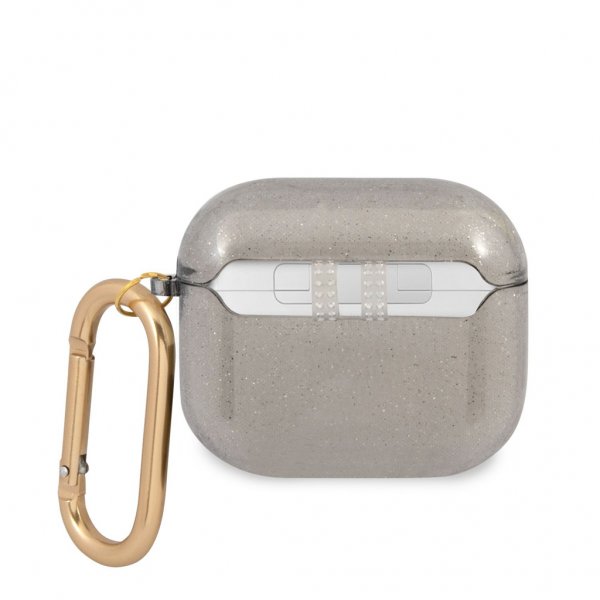 Guess AirPods 3 Kuoret Glitter Case Musta