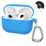 Enkay AirPods 3 -silikonisuoja karabiinihakalla, sininen