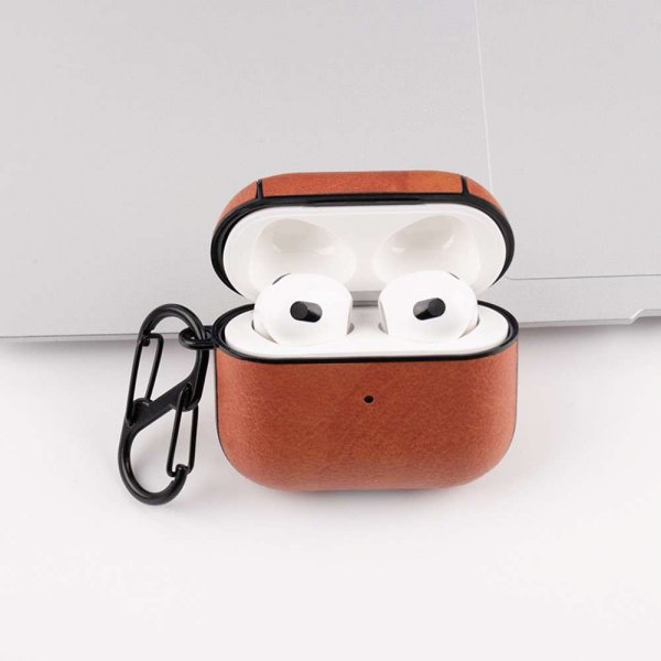 AirPods 3 -kuoret, nahkatekstuuri, vaaleanruskea