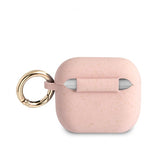 Guess AirPods 3 -kuoret painatulla logolla, vaaleanpunainen