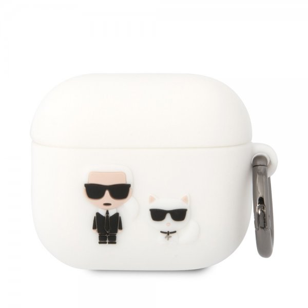 Karl Lagerfeld AirPods 3 Kuori 3D Logo Valkoinen
