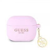 Guess AirPods 3 -kuoret Classic Logo 4G Charm -lila