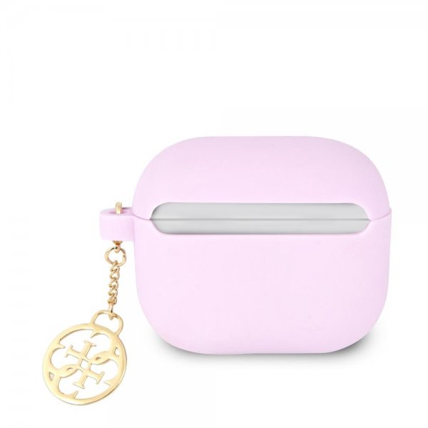 Guess AirPods 3 -kuoret Classic Logo 4G Charm -lila